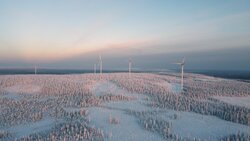 Lumivaara in Finland, one of the Energiequelle GmbH wind farms realized in 2023<br />
© Energiequelle GmbH